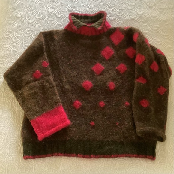 One-of-a-Kind Hand Knit Mohair Sweater - Picture 2 of 9